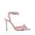 MACH & MACH Mach & Mach Double Bow Crystal-Embellished Satin Slingback Pumps PINK