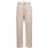 Dolce & Gabbana Cream Whie Wide-Leg Jeans With Logo Plaque In Cotton Denim Man Beige