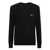 Dolce & Gabbana Dolce & Gabbana Crew Neck Sweater In Virgin Wool And Cashmere With Metal Logo Plaque Black