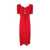 N°21 N°21 Short Sleeve Midi Dress Clothing Red