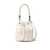 Marc Jacobs 'The Leather Bucket' White Handbag With Drawstring And Front Logo In Hammered Leather Woman WHITE