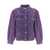 Ganni Ganni Overdyed Bleach Jacket PURPLE