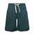 Jil Sander Petrol Green Shorts with Drawstring in Stretch Cotton Man GREEN