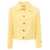 Patou Yellow Jacket with Branded Buttons in Cotton Blend Tweed Woman Yellow