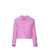 Patou Pink Jacket with Branded Buttons in Cotton Blend Tweed Woman PINK