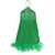 OSEREE OSÉREE LUMIERE PLUMAGE NECKLACE SHORT DRESS CLOTHING GREEN