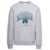 MAISON KITSUNÉ Crewneck Sweatshirt With College Logo Print In Grey Cotton Man GREY