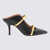 MALONE SOULIERS MALONE SOULIERS BLACK AND GOLD LEATHER MAUREEN PUMPS BLACK