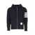 Thom Browne Thom Browne Classic Loopback 4-Bar Full Zip Sweatshirt BLUE