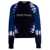 WALES BONNER Wales Bonner Logo Embroidery Tie Dye Sweatshirt BLUE