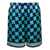 Casablanca Blue Shorts with Drawstring and Graphic Print in Silk Man MULTICOLOR