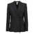 NENSI DOJAKA Nensi Dojaka Double Breast Drawstring Blazer Jacket Black