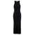 Nanushka 'Elia' Long Black Dress with Front Split in Viscose Blend Woman Black