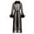 OSEREE Oséree Feather Silk Dressing Gown Black