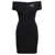 SOLACE LONDON 'Lola' Mini Black Dress With Plunging Sweetheart Neckline In Stretch Crepe Woman Solace London BLACK
