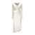 Off-White Midi White Dress With Cut And Gathering Details In Viscose Stretch Woman WHITE