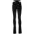 ANDREADAMO ANDREĀDAMO Ribbed knit cut-out flared trousers Black