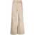 Palm Angels Beige Wide Pants with Concealed Fastening in Polyester Blend Woman BEIGE