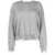 R13 R13 DISTRESSED CROPPED OVERSIZED PULLOVER CLOTHING GREY