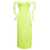 DAVID KOMA Yellow Long Off-Shoulder Dress with Ruches Detail in Acetate Woman Yellow
