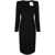 ROLAND MOURET ROLAND MOURET Wool and silk blend midi tube dress BLACK