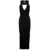 Rick Owens Maxi Black Dress with Cut-Out in Viscose Blend Woman Black