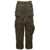 DSQUARED2 Military Green Low Waisted Cargo Pants with Branded Buttons in Stretch Cotton Woman GREEN