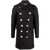 DSQUARED2 DSQUARED2 logo-button double-breasted coat BLACK