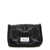 Maison Margiela 'Glam Slam Small' Black Shoulder Bag With Logo Patch On The Front In Quilted Leather Woman Black