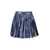RED VALENTINO RED VALENTINO Pleated skirt in rose print lamé canvas BLUE