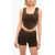 COTTON CITIZEN Cropped Top Ibiza With Asymmetrical Hem And Square Neck Brown