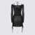 ANDREADAMO Andreādamo Black Viscose Knitted Cut Out Mini Dress Black