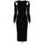 ANDREADAMO Andreādamo Sculpting Jersey Cut-Out Midi Clothing Black