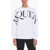 Alexander McQueen Oversized Crew-Neck Sweatshirt With Logo-Print Black & White