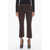 QL2 Corduroy Palazzo Trousers With Cropped Leg Brown