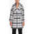 RED VALENTINO Wool Double-Breasted Coat With Check Pattern White