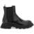 Alexander McQueen Shiny Leather Chelsea Boots BLACK