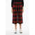 Woolrich Buffalo Checked Gaucho Pants With Drawstring Waist Red
