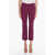 QL2 Virgin Wool Front-Pleated Trousers With Cropped Leg Violet
