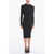 THE ATTICO Cotton-Knitted Isabel Dress With Open-Back Black