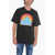 DSQUARED2 Sunset Leaf T-Shirt With Multicolored Print Black