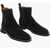 Off-White Suede Ankle Boots With Side Zip 3,5Cm Black