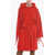 Stella McCartney Belted Teddy Coat With Fringe Red