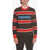 DSQUARED2 Virgin Wool Sweather With Striped Pattern Brown