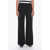Chloe Cashmere Blend Trousers With Wide-Leg Black
