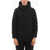 Woolrich Solid Color Sierra Long Down Jacket With Removable Hood And Black