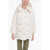 Ermanno Scervino Velour Down Jacket With Snap Buttons White