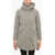 Woolrich Wool Blend Military Down Jcket With Removable Padded Gray
