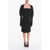 Bottega Veneta Stretch-Wool Knitted Midi Dress With Cut-Out Detail Black