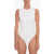 Stella McCartney Sleeveless Bodysuit With All-Over Rhinestone Application White